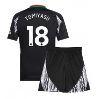 Camiseta Arsenal Takehiro Tomiyasu #18 Segunda Equipación Replica 2024-25 para niños mangas cortas (+ Pantalones cortos)